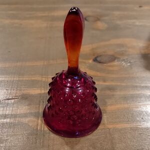 Fenton Purple and Orange Glass Bell